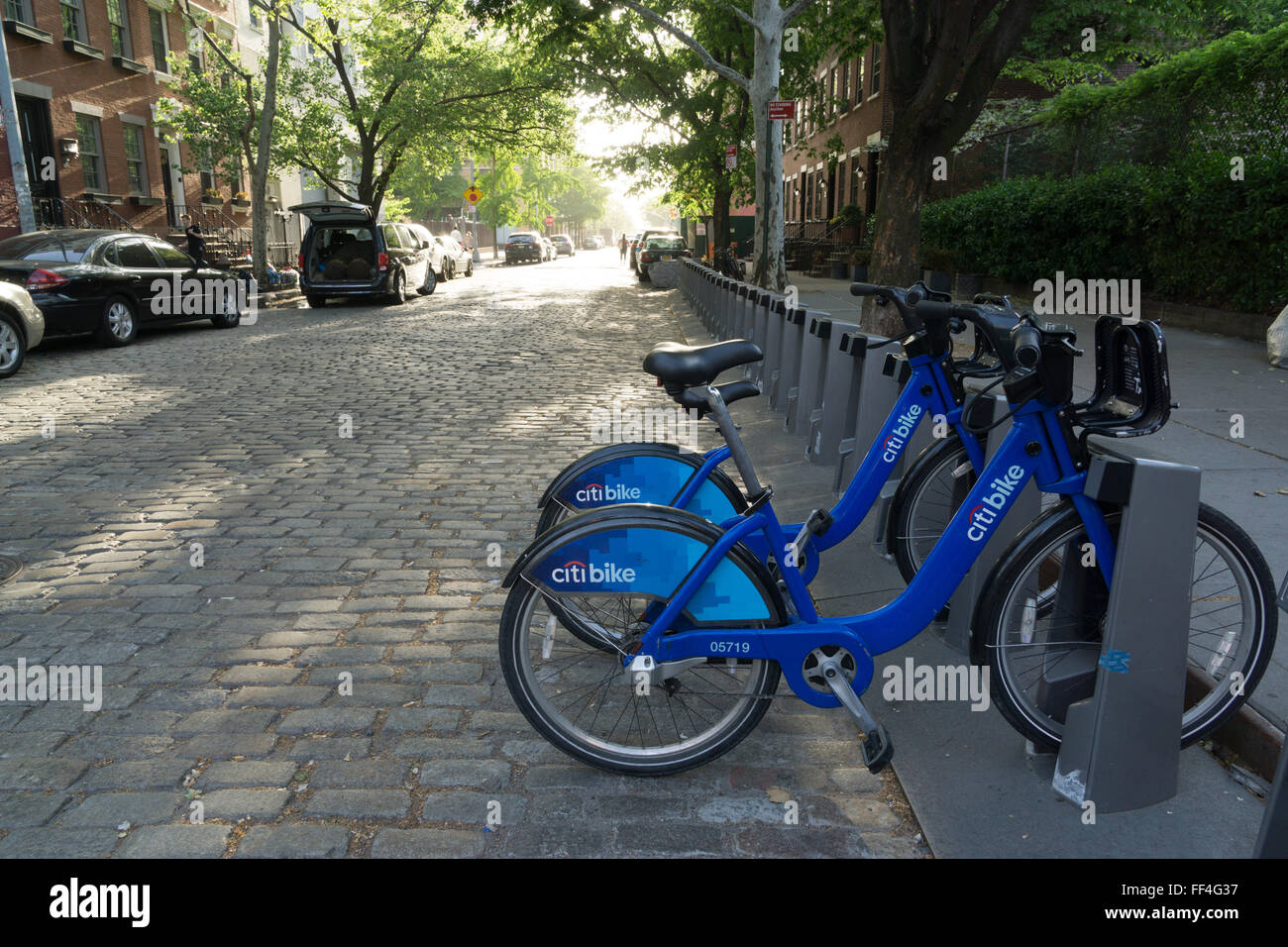 Citi Bikes City New York City Stock Photo