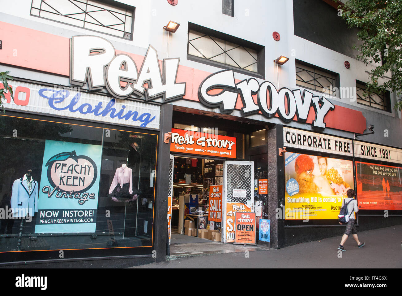 Real Groovy Records on Queen Street, Auckland,North Island,New Zealand