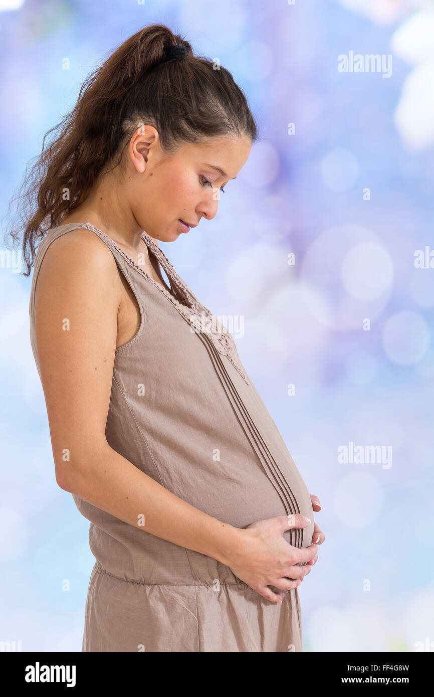 Asia pregnant woman Stock Photo