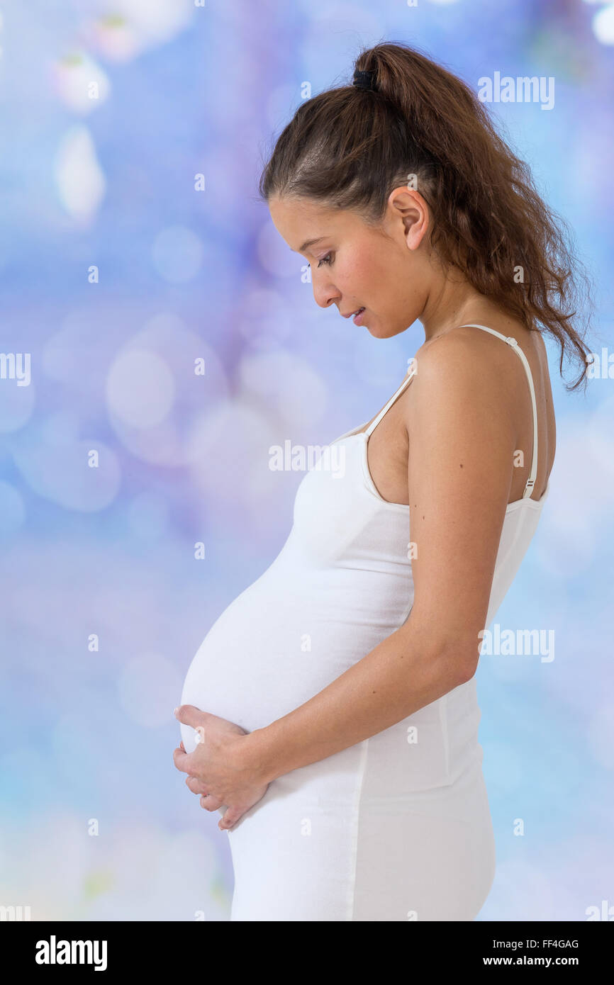 Asia pregnant woman Stock Photo