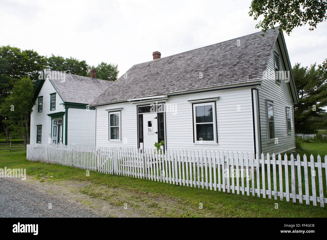 Houses in Sherbrooke Village in Nova Scotia, Canada. The historic