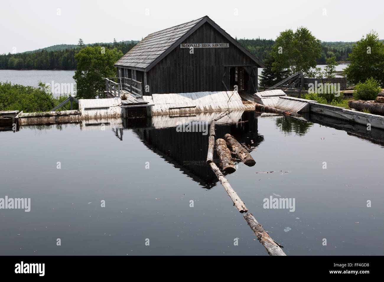 Saw mill at Sherbrooke Village in Nova Scotia, Canada Stock Photo Alamy