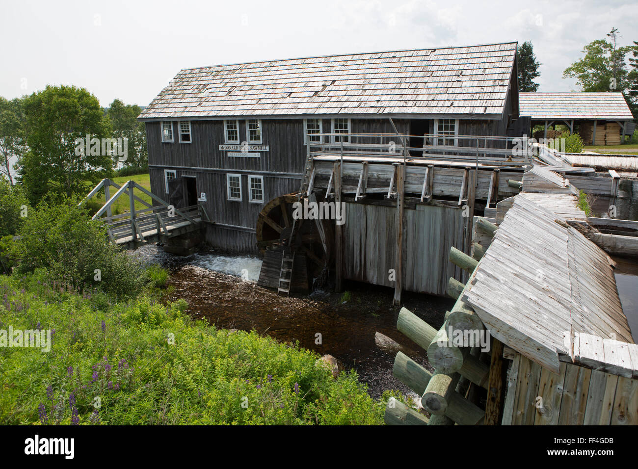 The saw mill at Sherbrooke Village in Nova Scotia, Canada. The historic