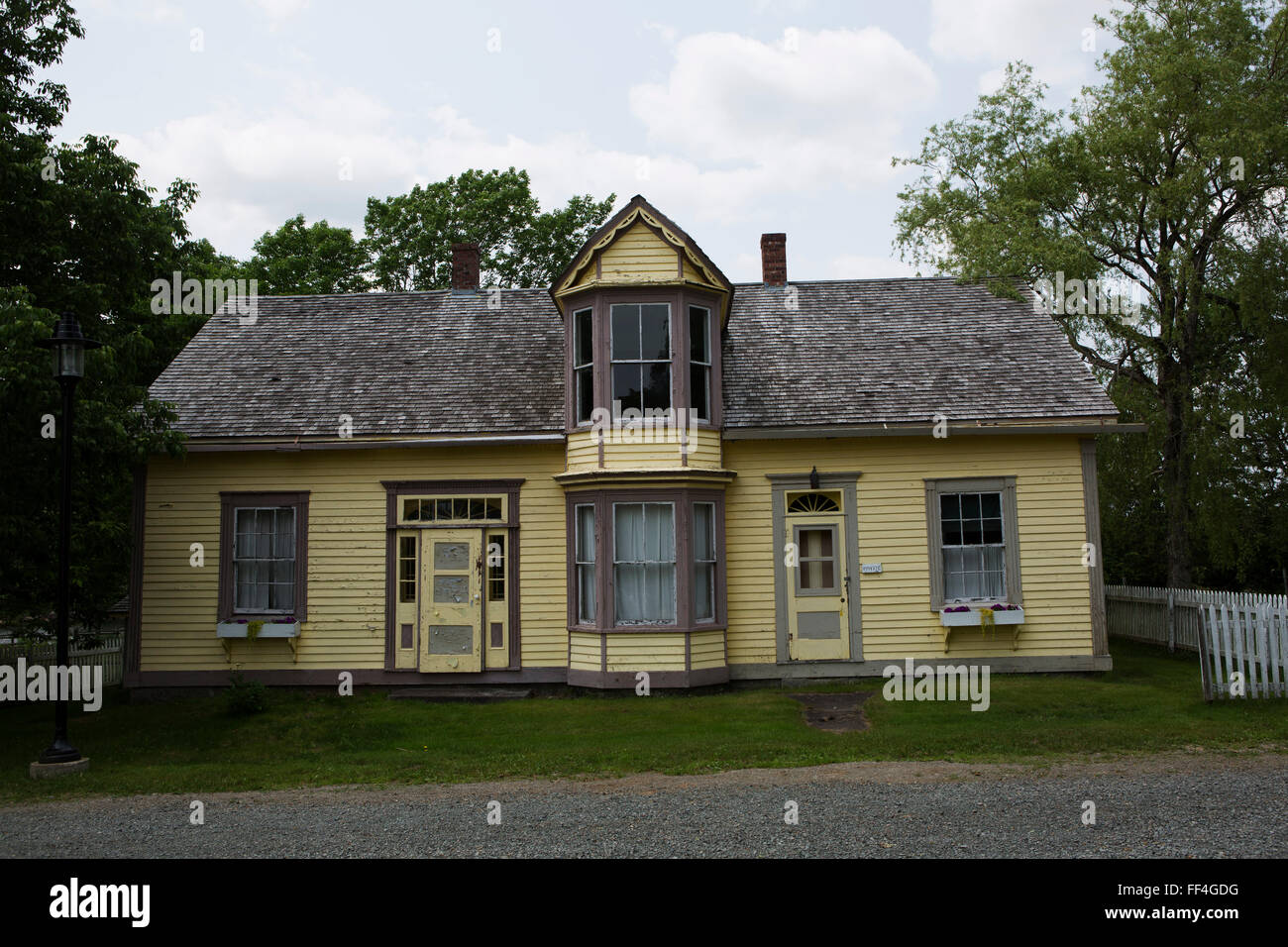 A house in Sherbrooke Village in Nova Scotia, Canada. The historic