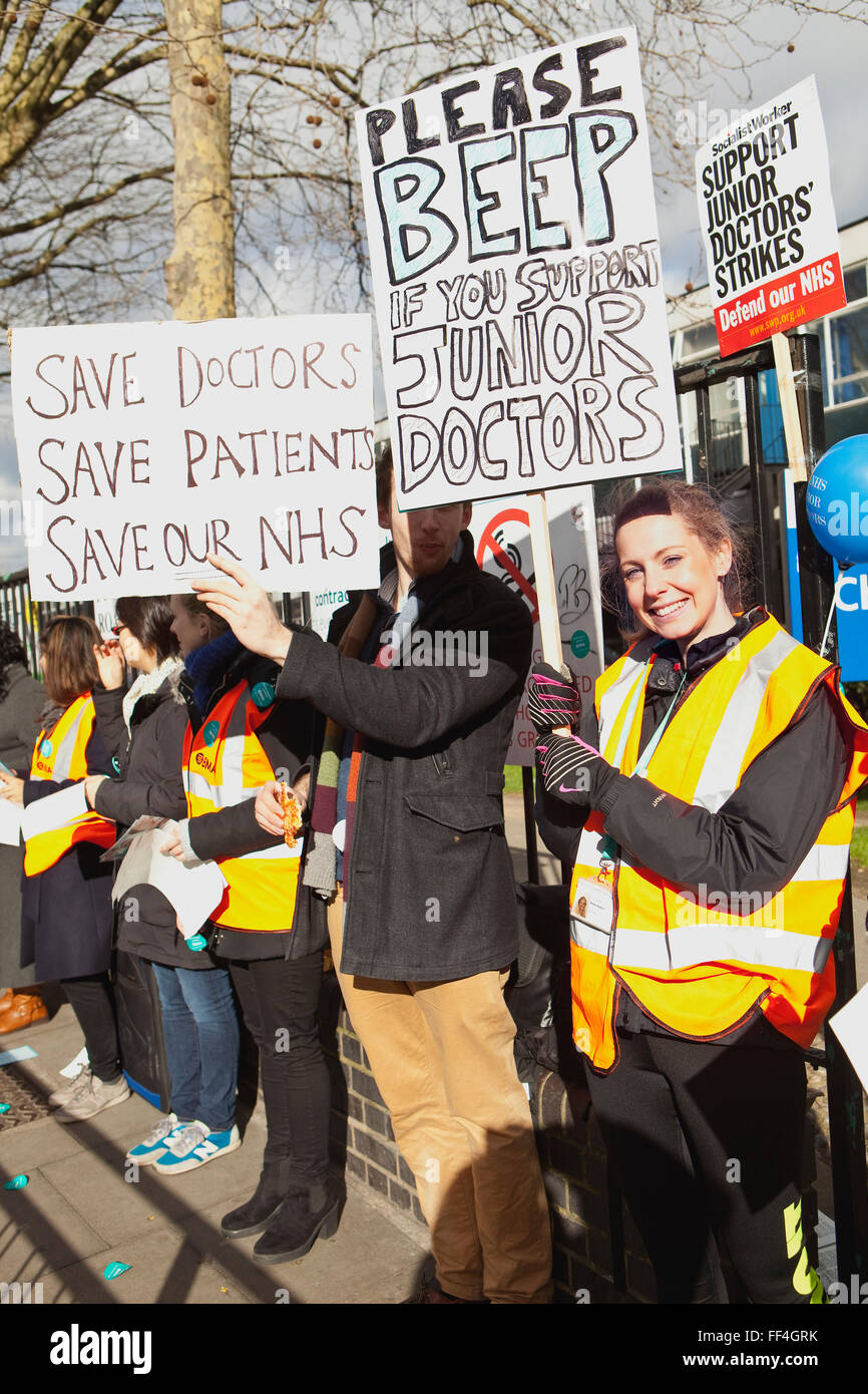 London, United Kingdom. 10th February, 2016. Charring Cross Hospital