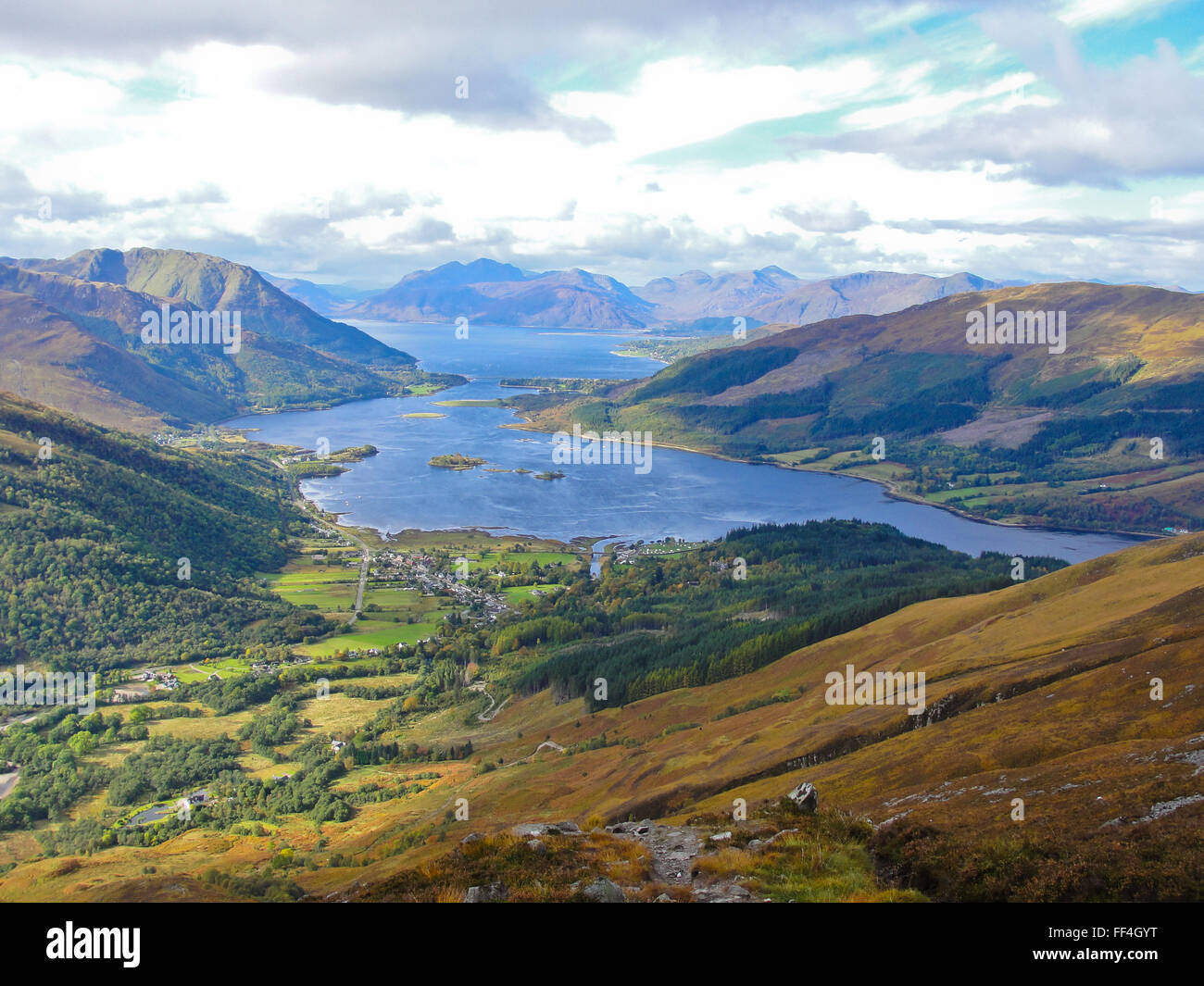 View of Loch Leven from the Pap of Glencoe Stock Photo