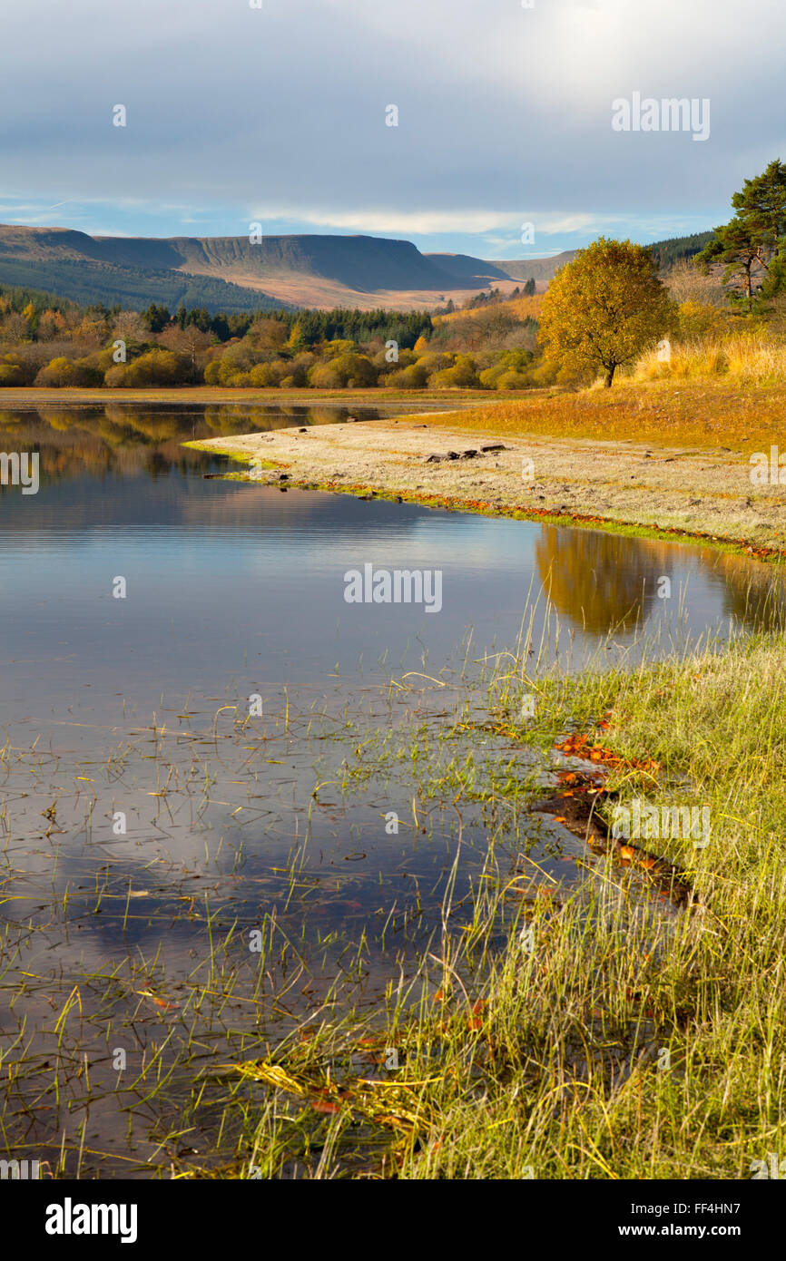Pontsticill reservoir, Brecon Beacons, Wales in Autumn. Stock Photo