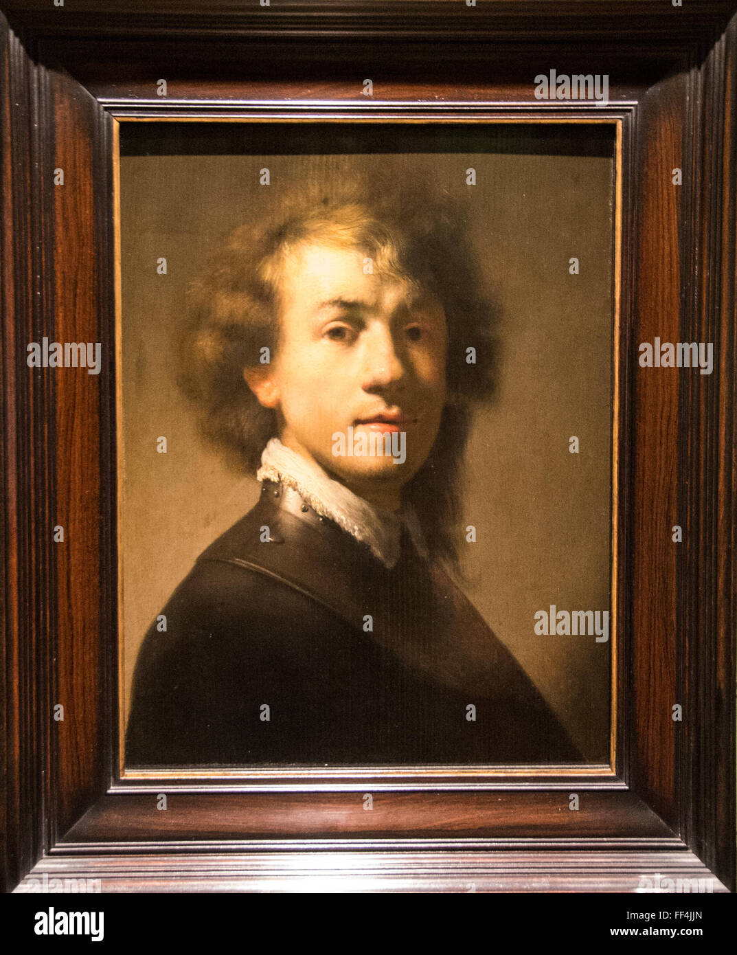 rembrandt van rijn selfportrait in museum mauritshuis in den haag holland Stock Photo