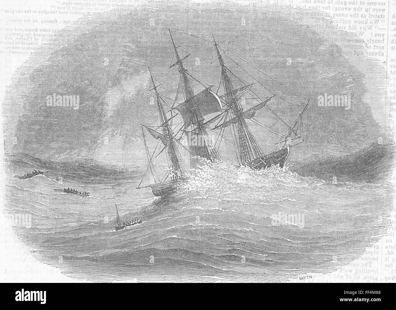SOUTH AFRICA Regular abandoned, Cape of Good Hope 1843. Illustrated