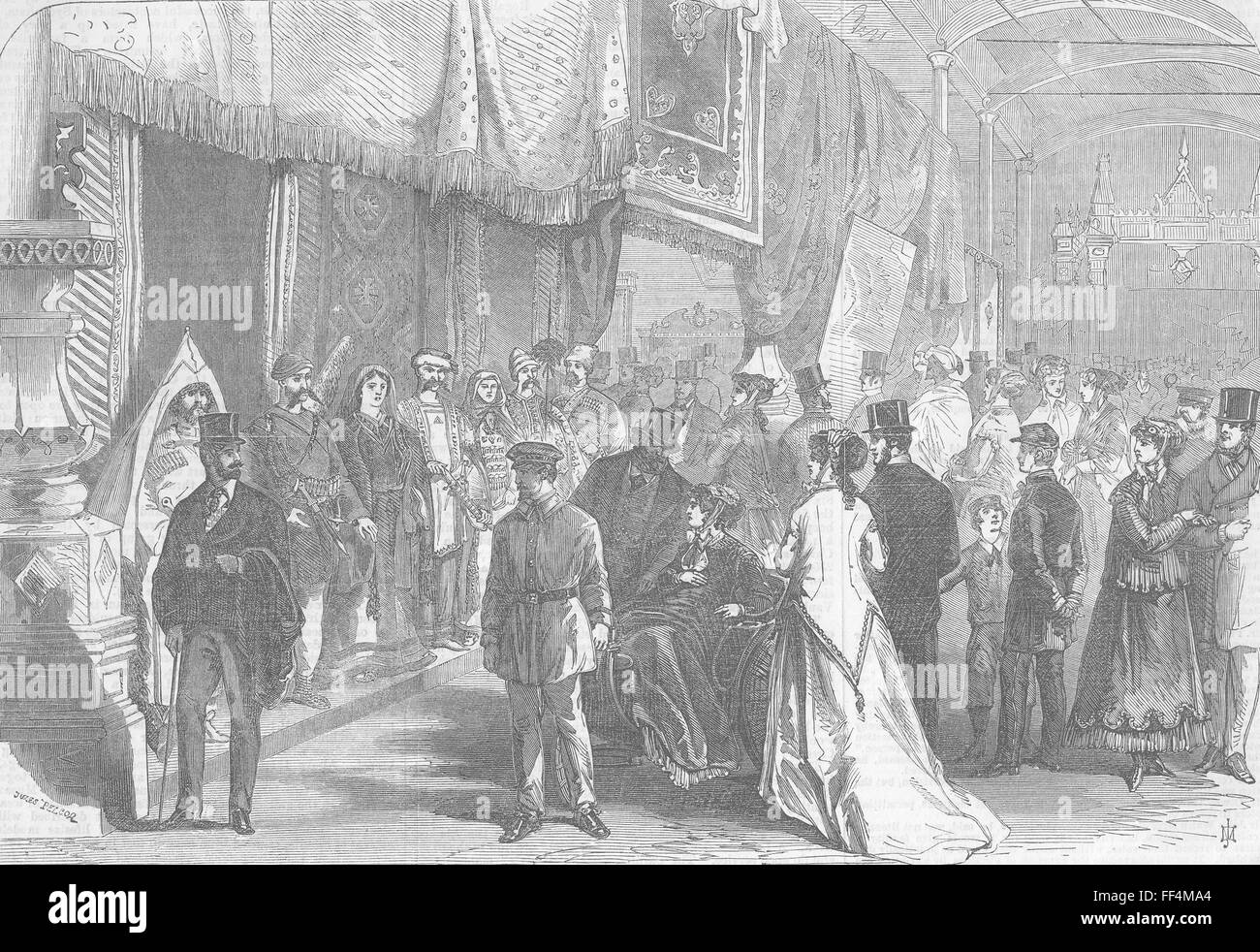 RUSSIA Paris Expo Cossack & Circassian costumes 1867. Illustrated London News Stock Photo