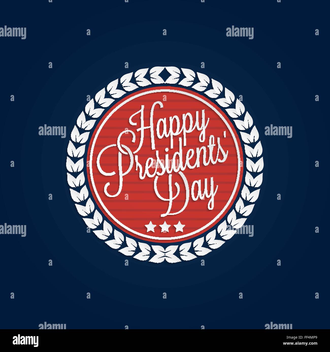 Happy Presidents' Day lettering for your design Stock Vector