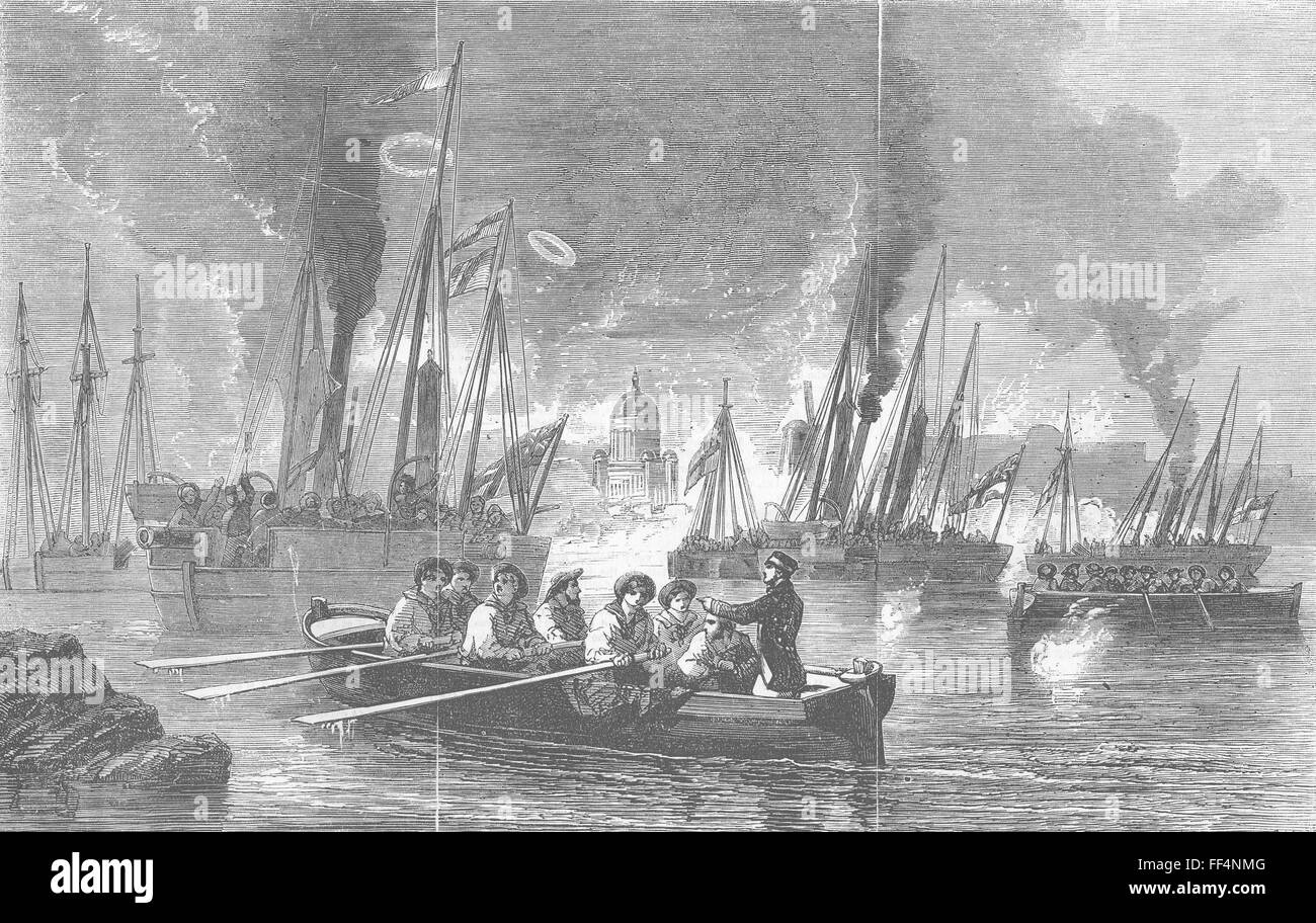 FINLAND The Bombardment of Suomenlinna 1856. Illustrated London News Stock Photo