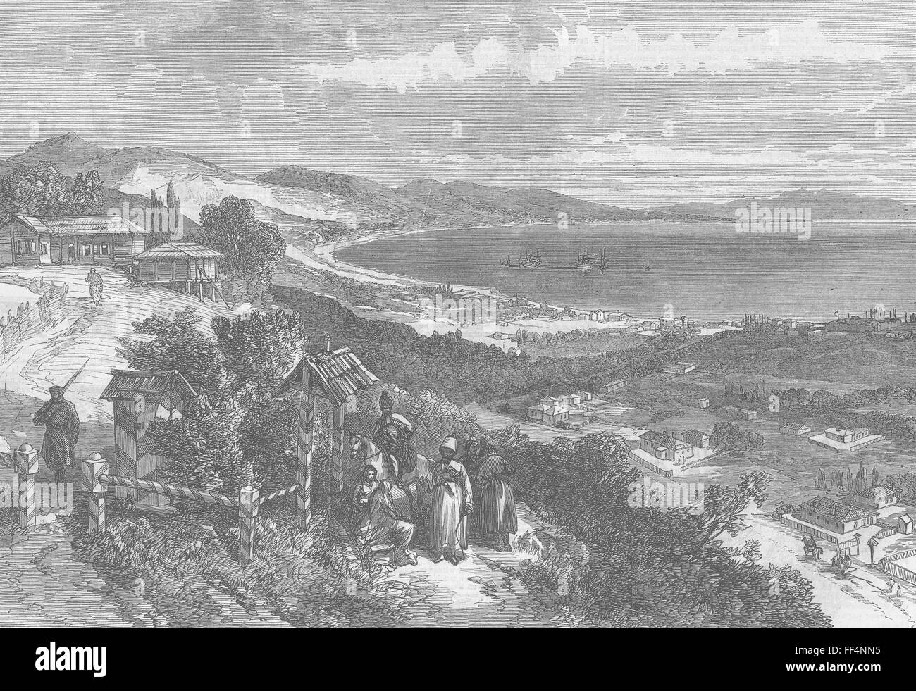 GEORGIA Sukhumi, Scene Of Russian-Circassian war 1866. Illustrated London News Stock Photo