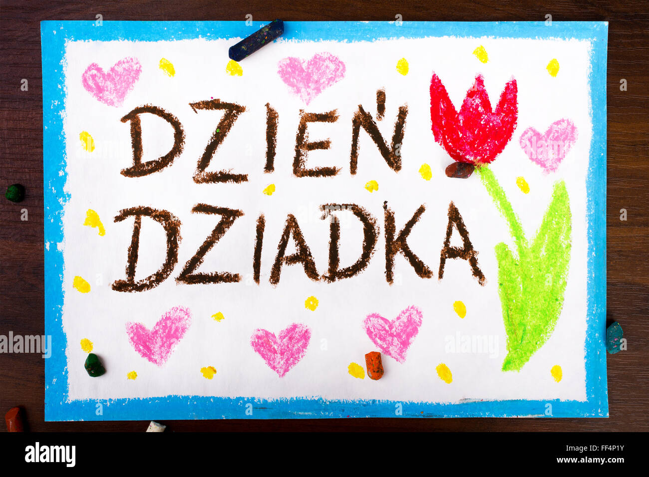Download Color drawing: grandfather's day card drawn by a Polish ...