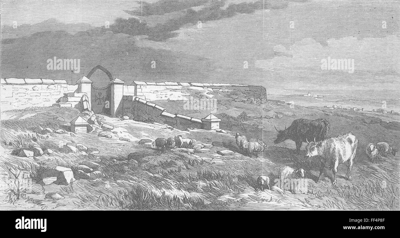 UKRAINE Crimea Cathcart Hill 1869. Illustrated London News Stock Photo