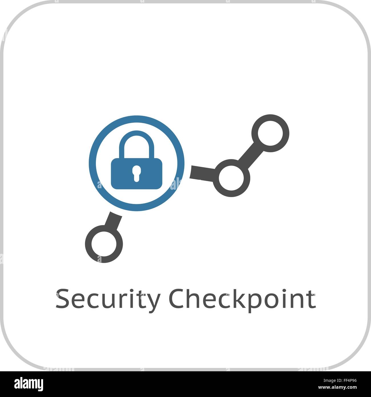 Security Checkpoint Icon. Flat Design. Stock Vector