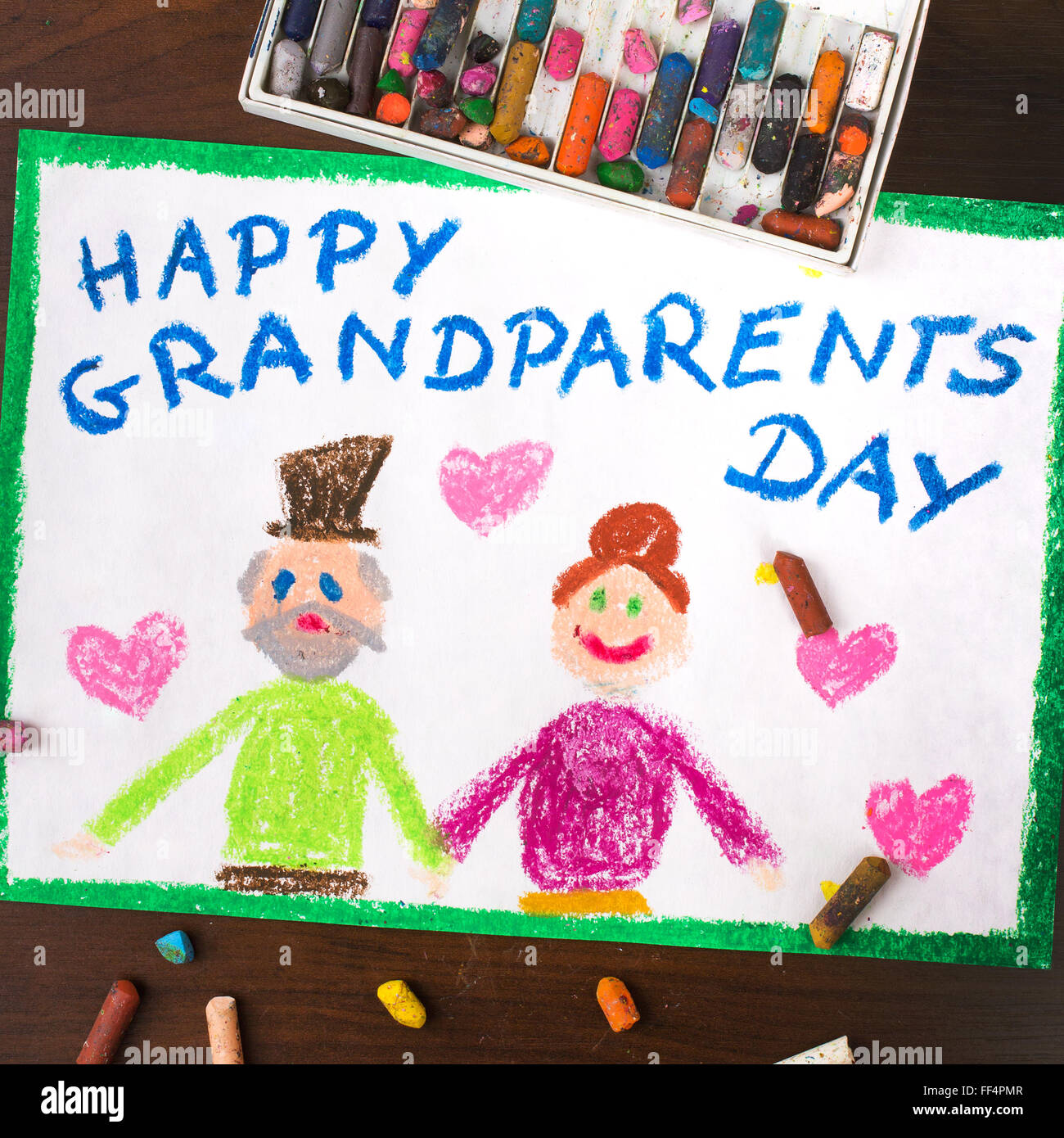 Download Colorful Drawing Grandparents Day Card High Resolution Stock Photography And Images Alamy
