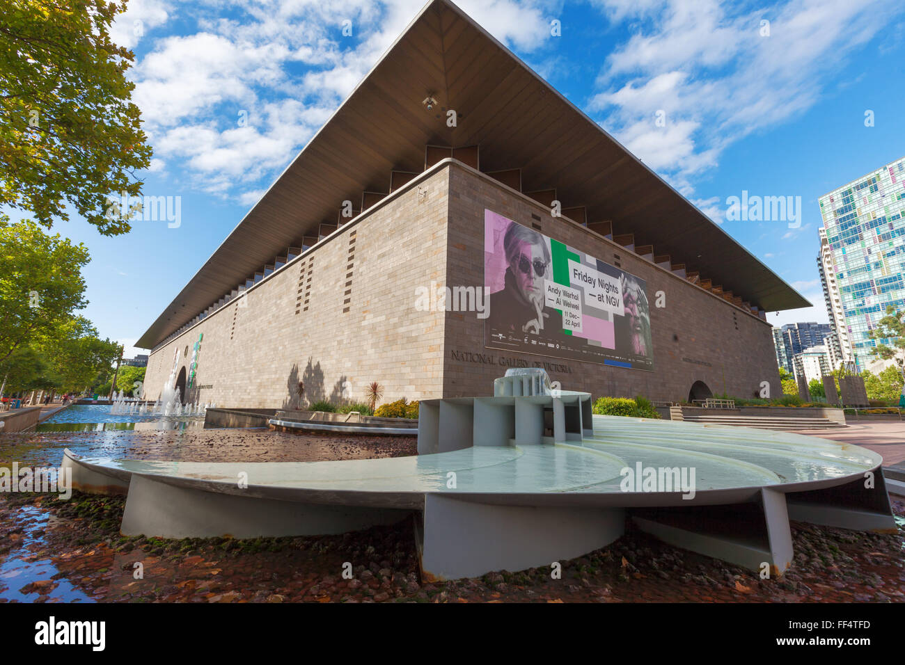 MELBOURNE - JAN 31 2016: National Gallery of Victoria - the oldest and most visited art gallery in Australia Stock Photo