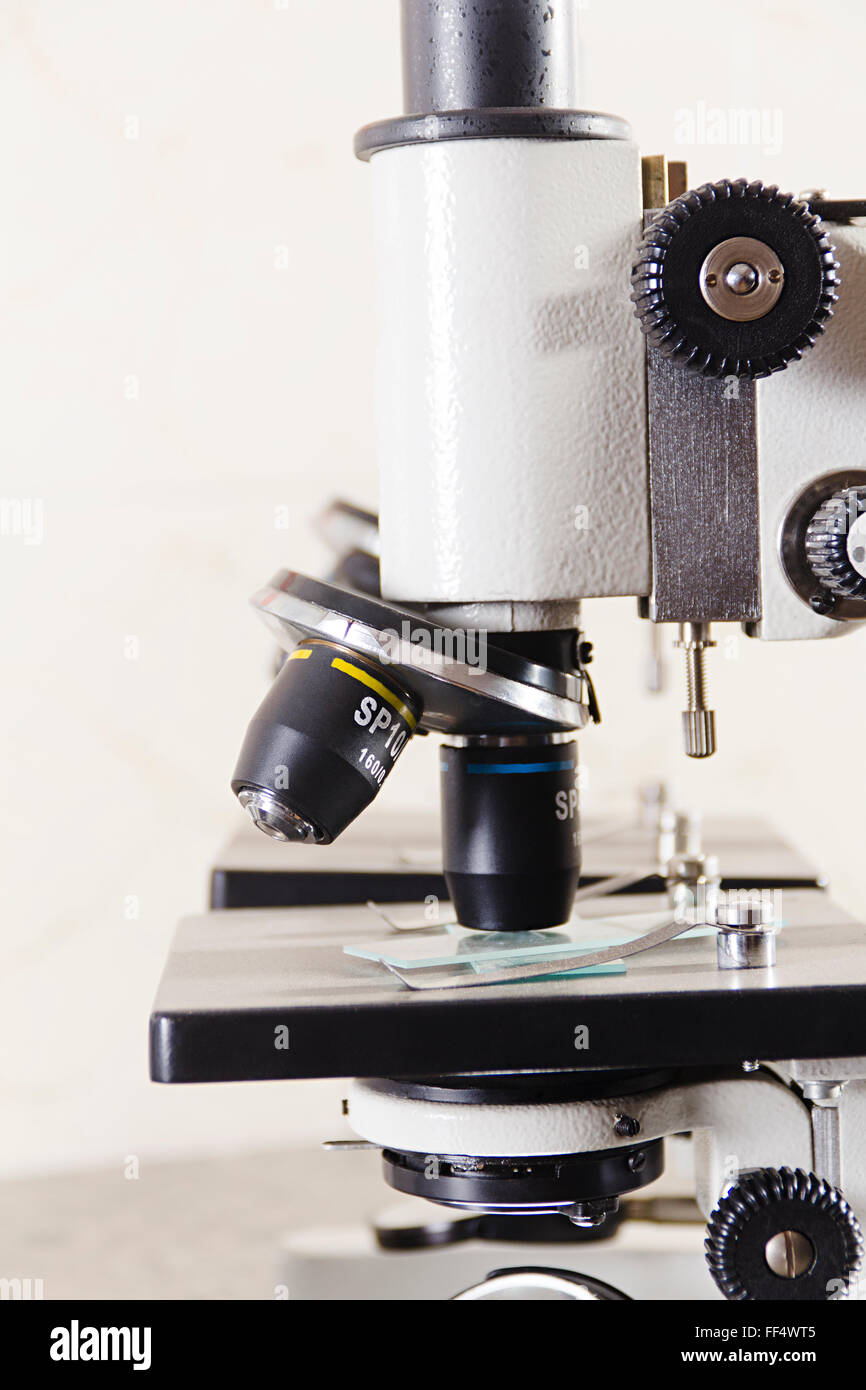 Microscope Machine Nobody Stock Photo Alamy