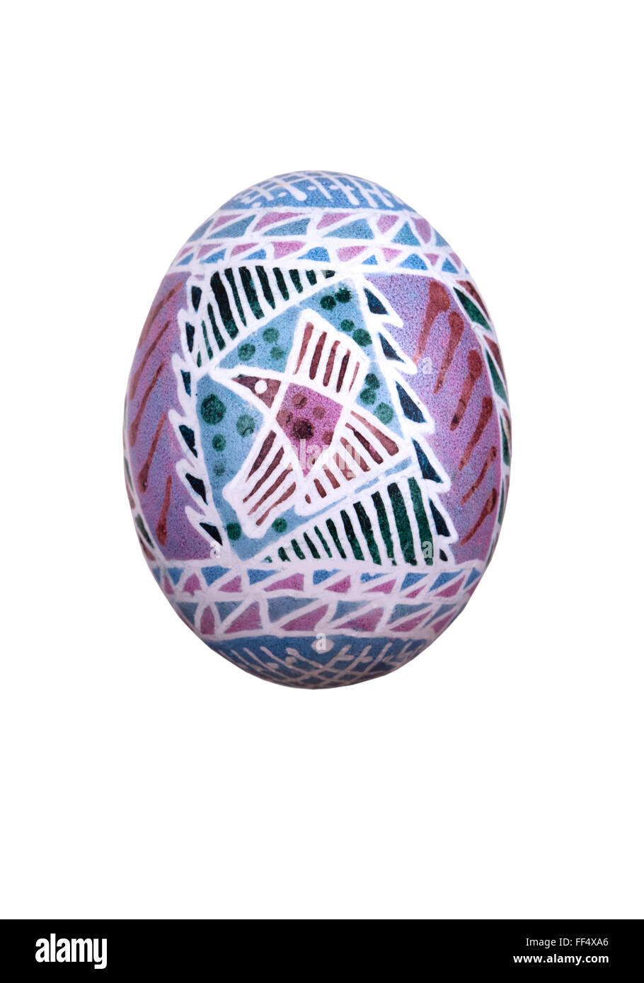 Easter egg with ornament, isolated on white background Stock Photo - Alamy