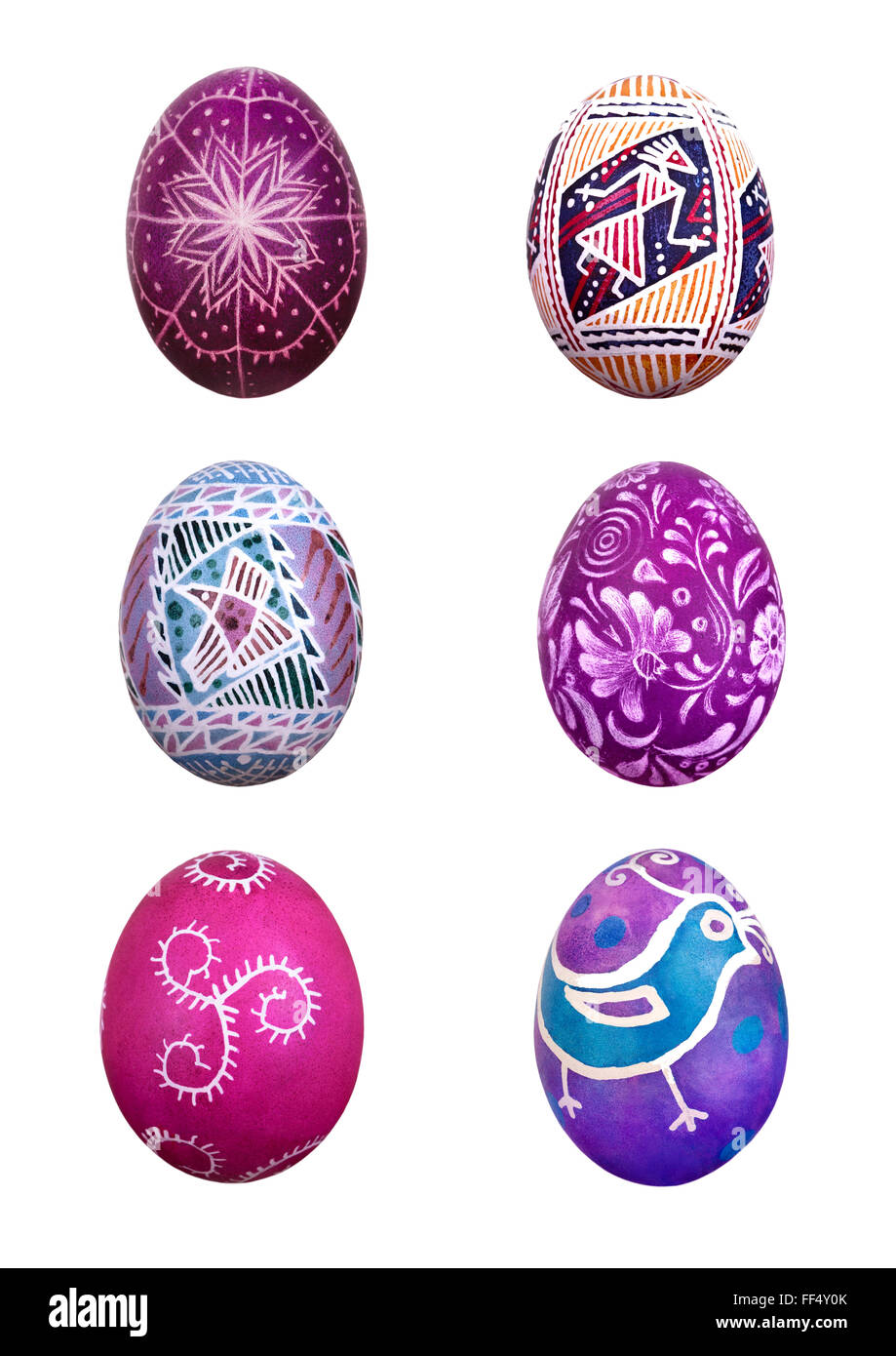 Set of easter eggs, isolated on white background Stock Photo - Alamy