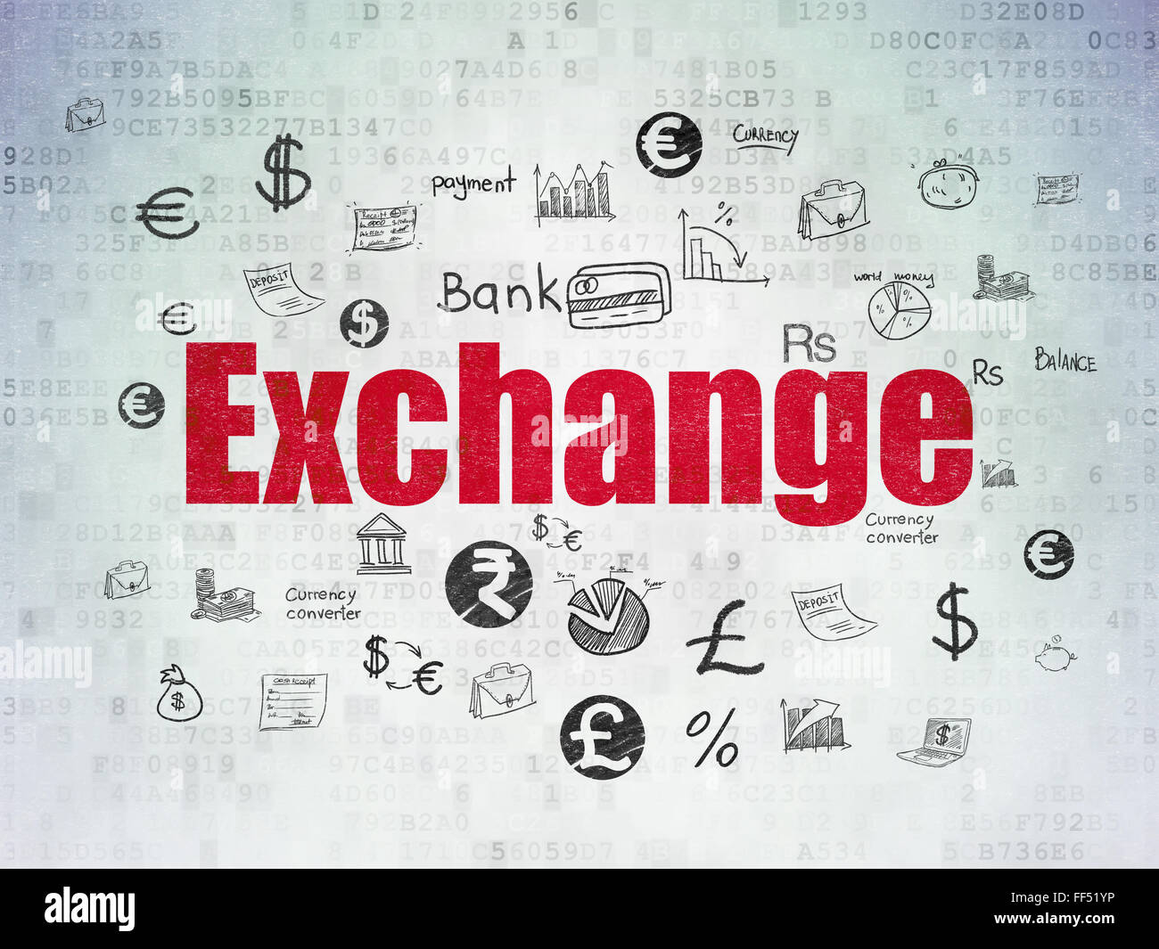 Currency concept: Exchange on Digital Paper background Stock Photo - Alamy