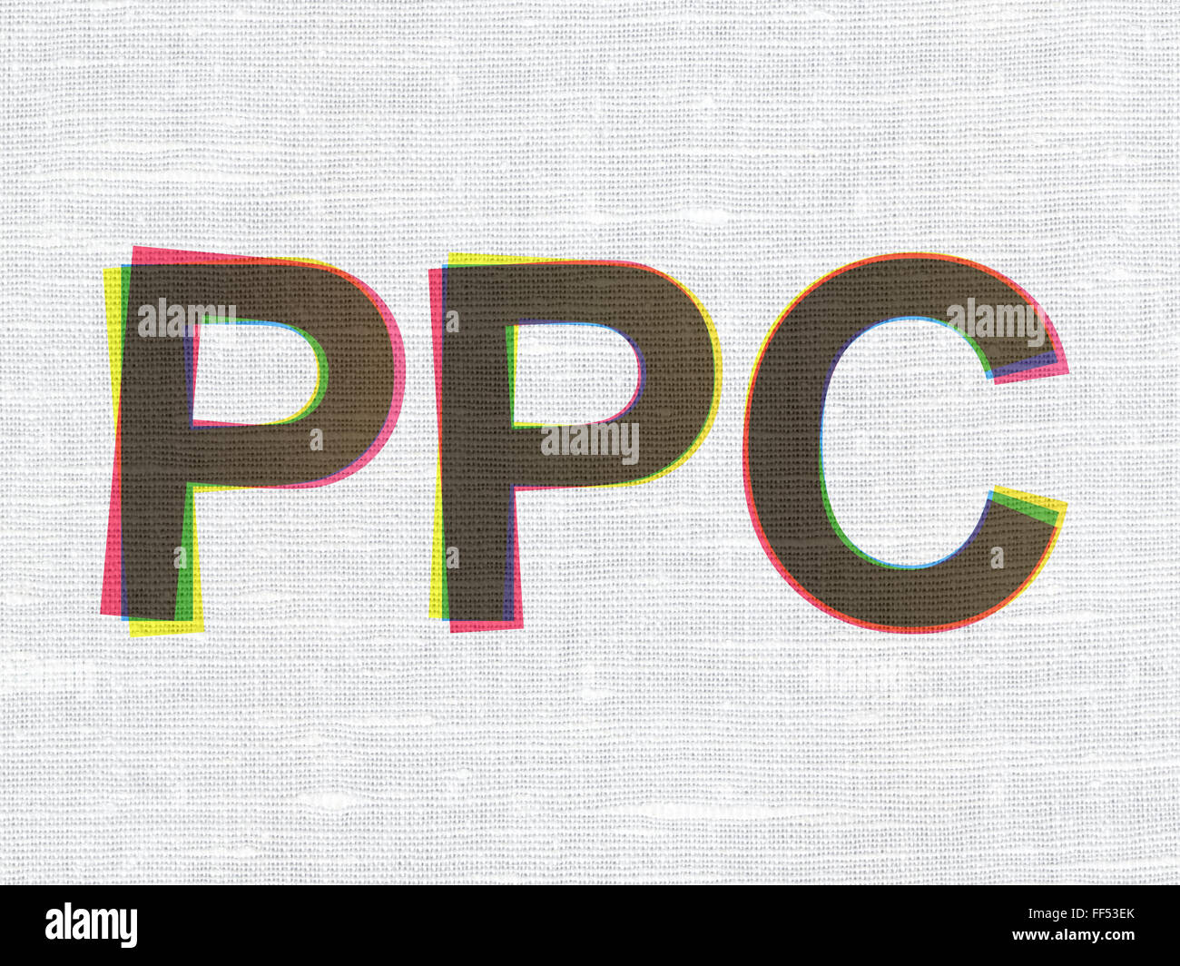 Marketing concept: PPC on fabric texture background Stock Photo - Alamy
