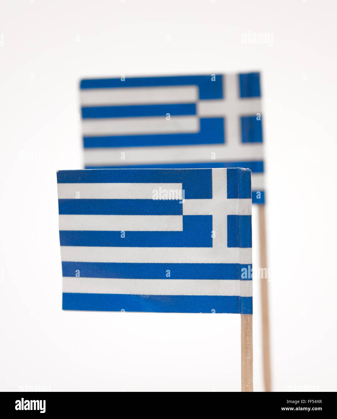 Miniature Greek flags Stock Photo Alamy