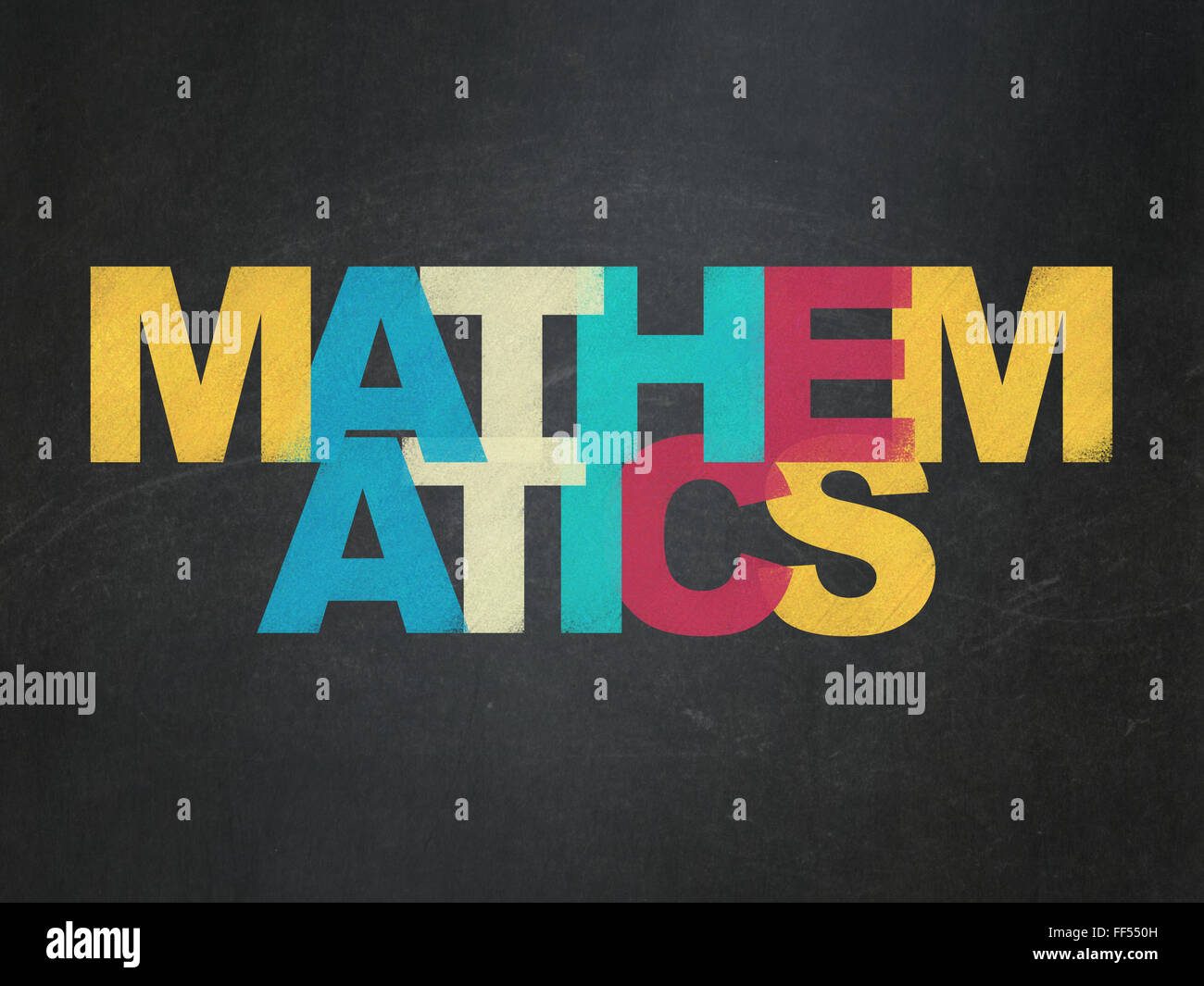 Education concept: Mathematics on School Board background Stock Photo ...