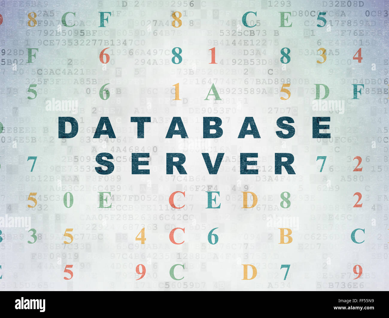 Database concept: Database Server on Digital Paper background Stock ...