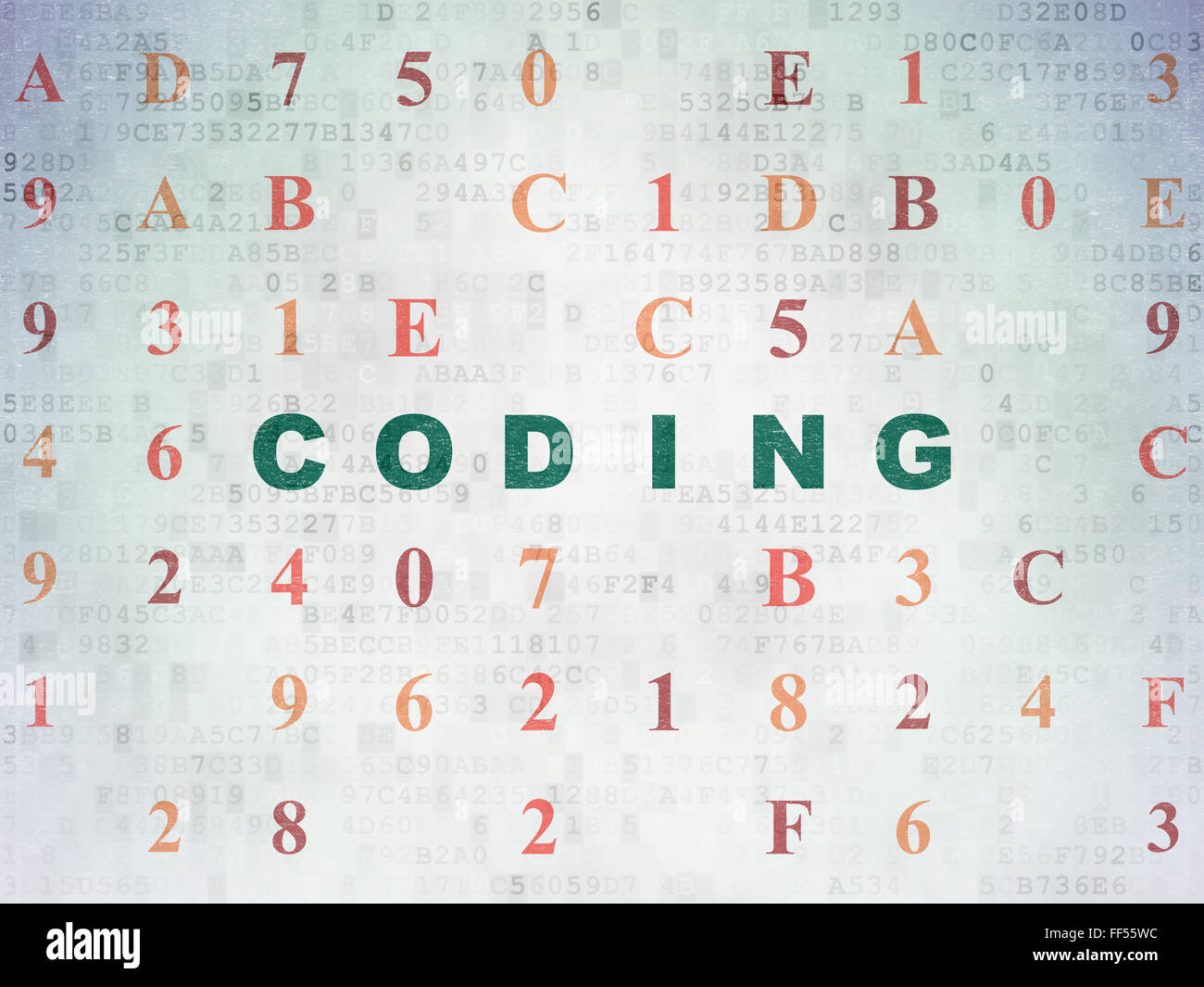 Software concept: Coding on Digital Paper background Stock Photo - Alamy