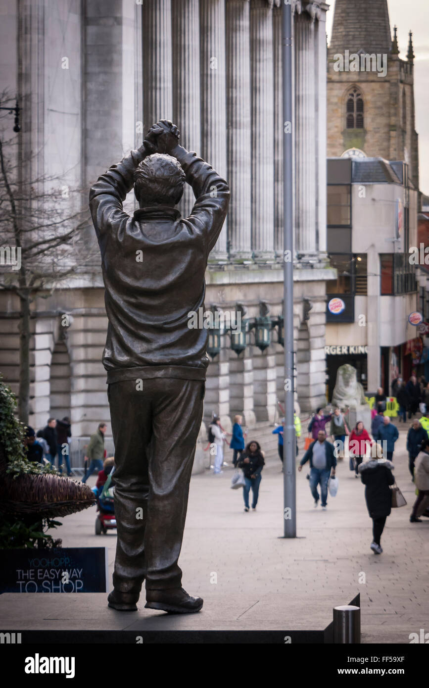 Brian Clough OBE Statue Market Square Nottingham Nottinghamshire England Stock Photo