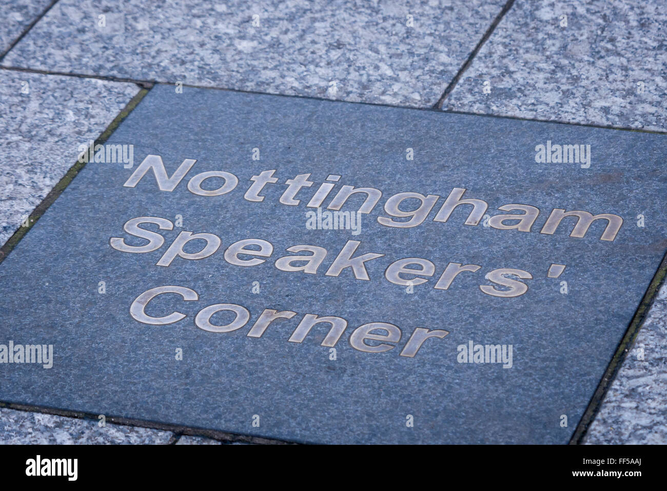 Nottingham Speakers Corner Nottingham Nottinghamshire England Stock