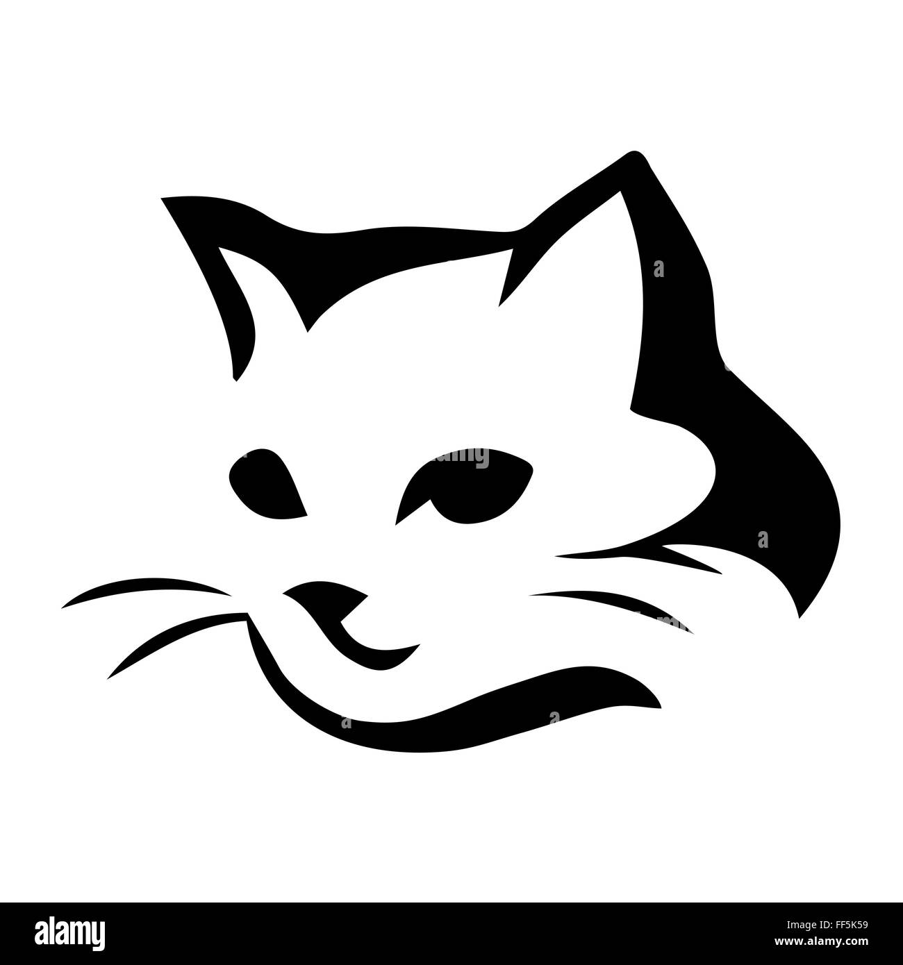 Cat the white color icon Royalty Free Vector Image