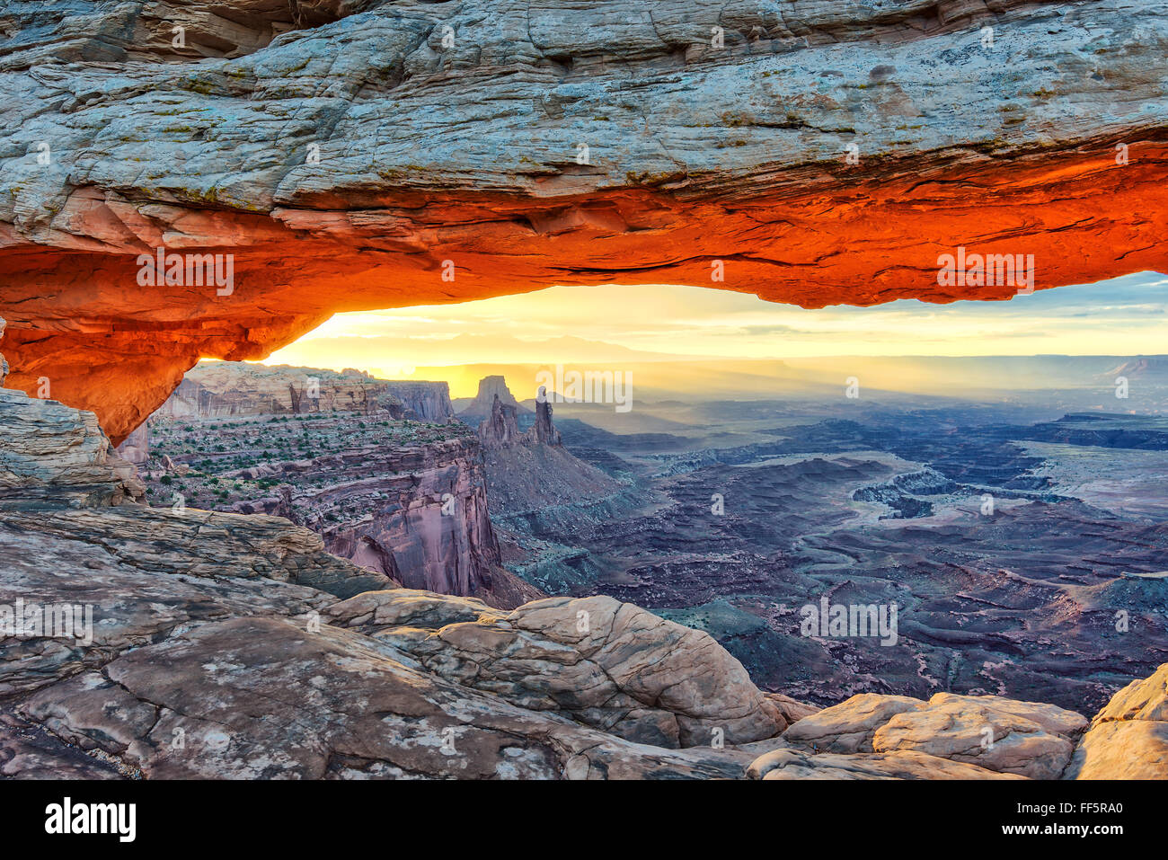 Mesa Arch in Canyonlands National Park, Utah Stock Photo