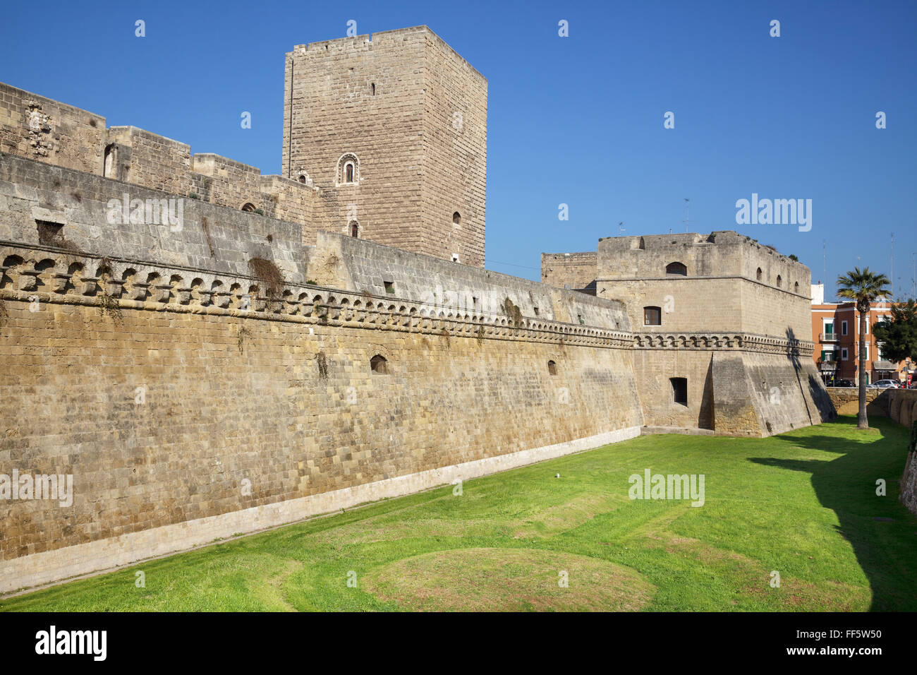 Castello Normanno - Svevo, Bari, Puglia, Italy Stock Photo