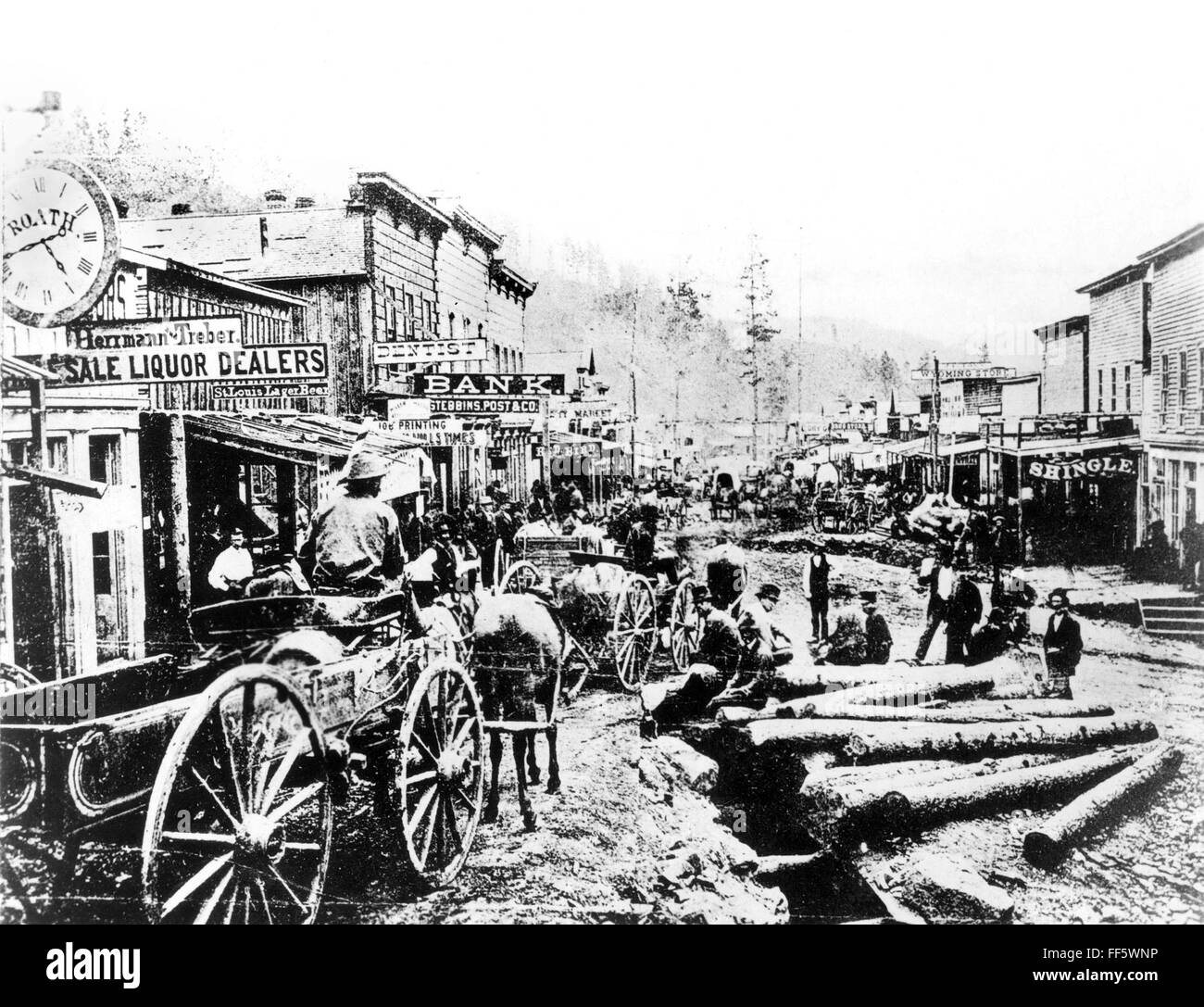 SOUTH DAKOTA: DEADWOOD. /nPhotographed 1876. Stock Photo