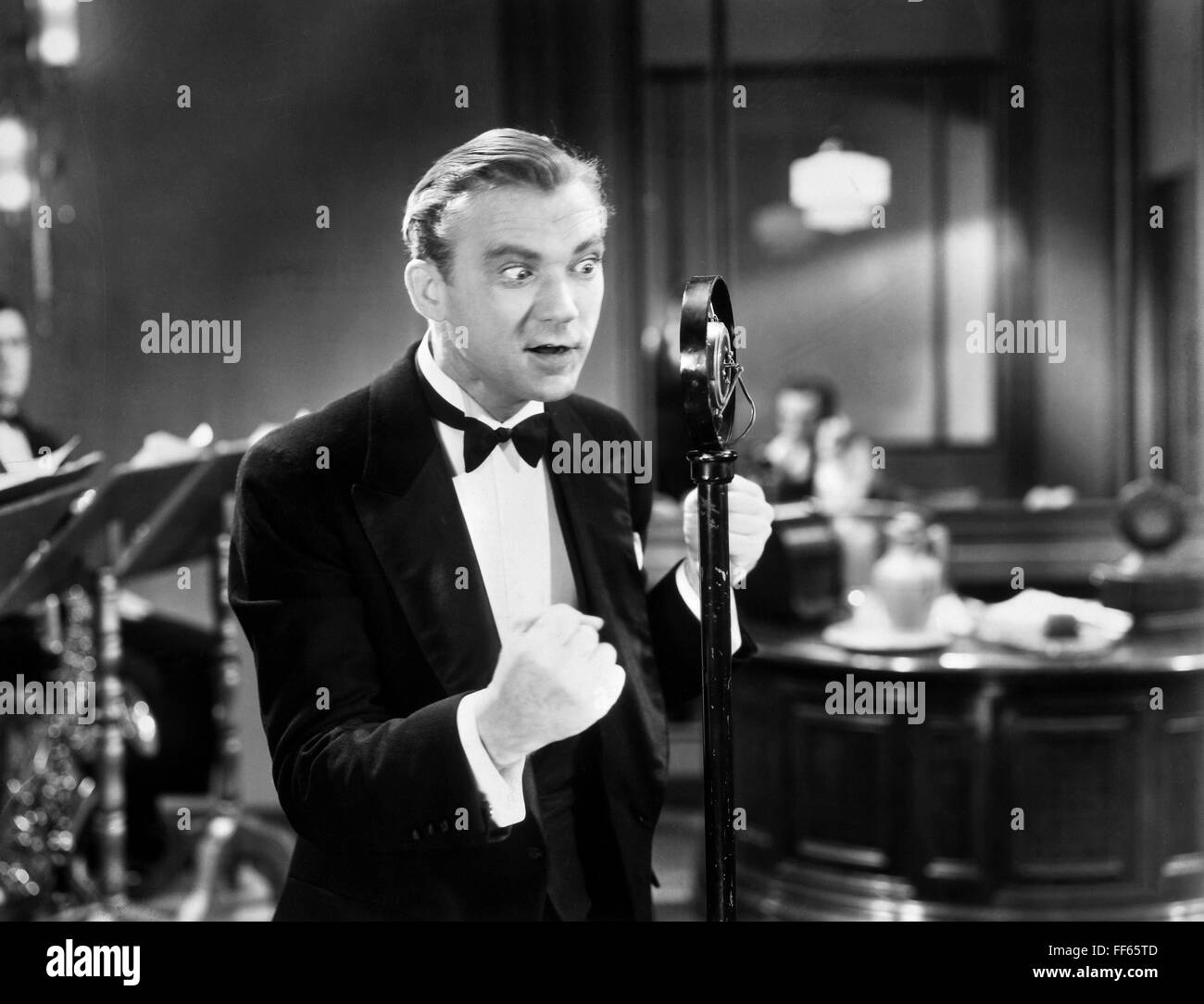 RADIO SHOW, 1932. /nStill from the film 'Blessed Event,' 1932. Stock Photo