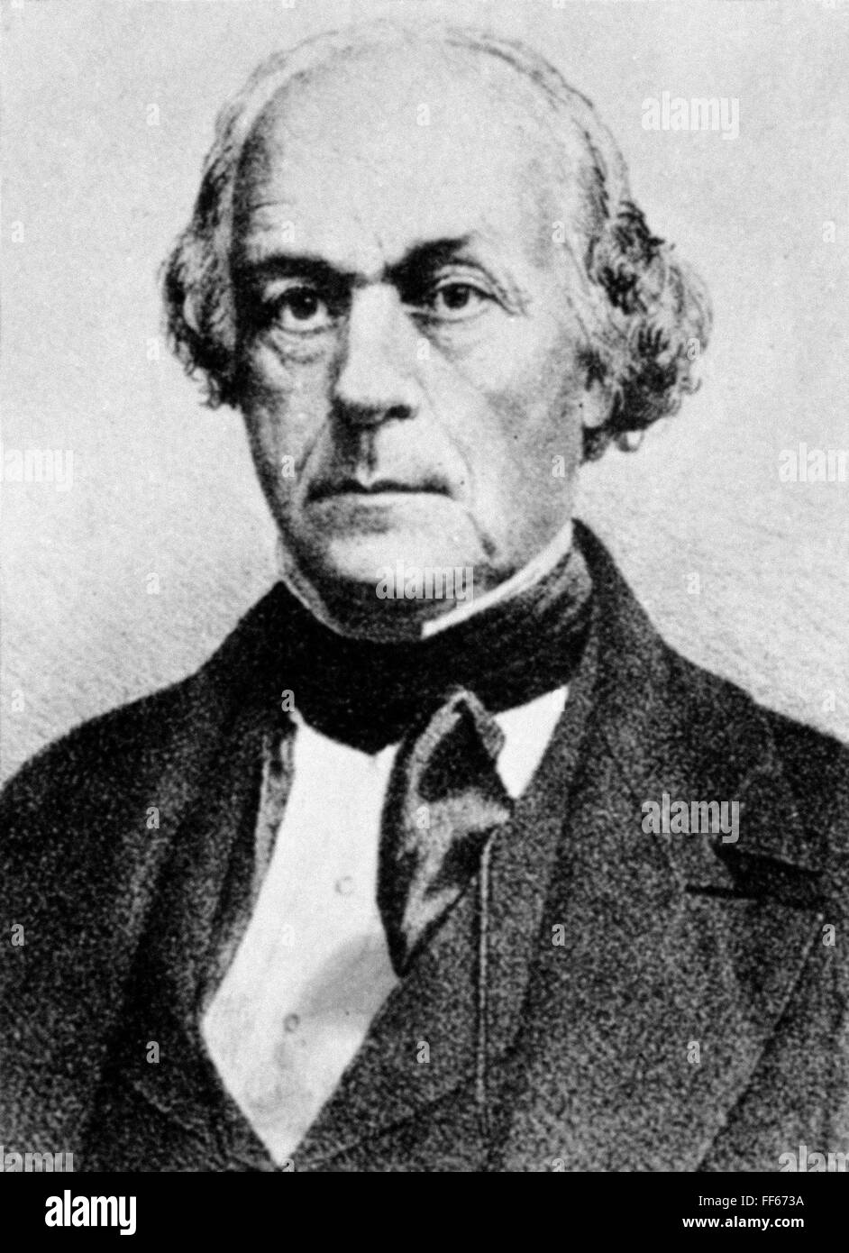 CHAUNCEY JEROME (1793-1868). /nAmerican inventor. Line engraving, 19th ...