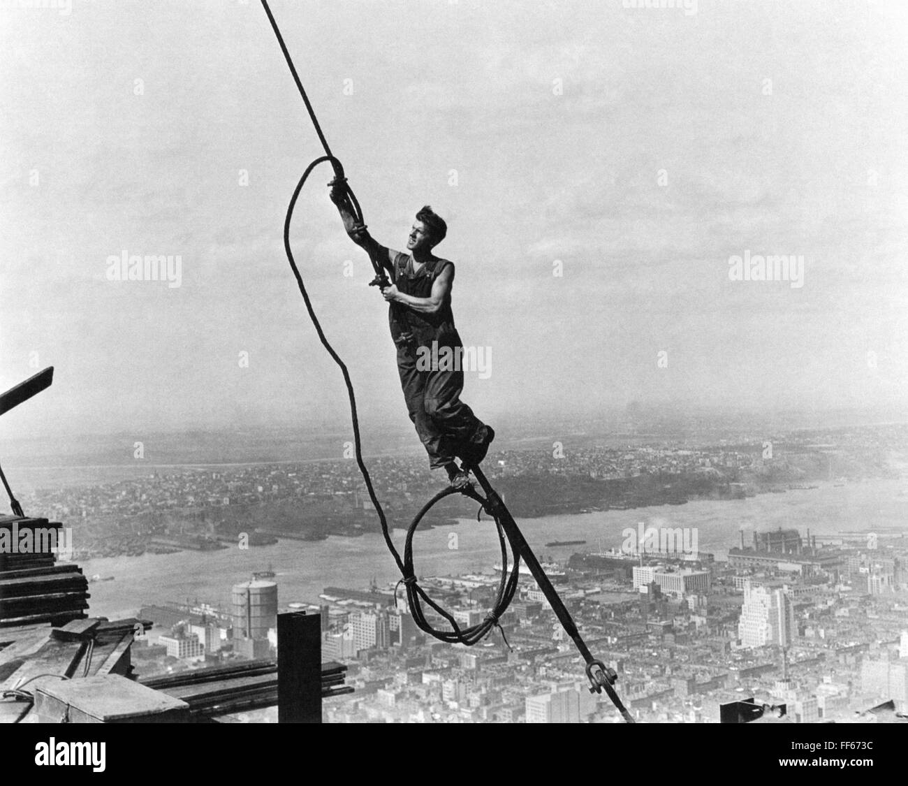 HINE: STEELWORKER, 1931. /nSteelworker atop the Empire State Building ...