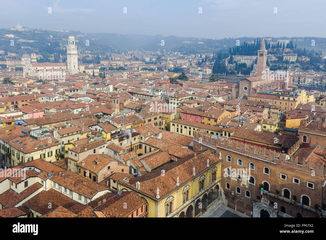 Aerial of verona old town hi-res stock photography and images - Alamy