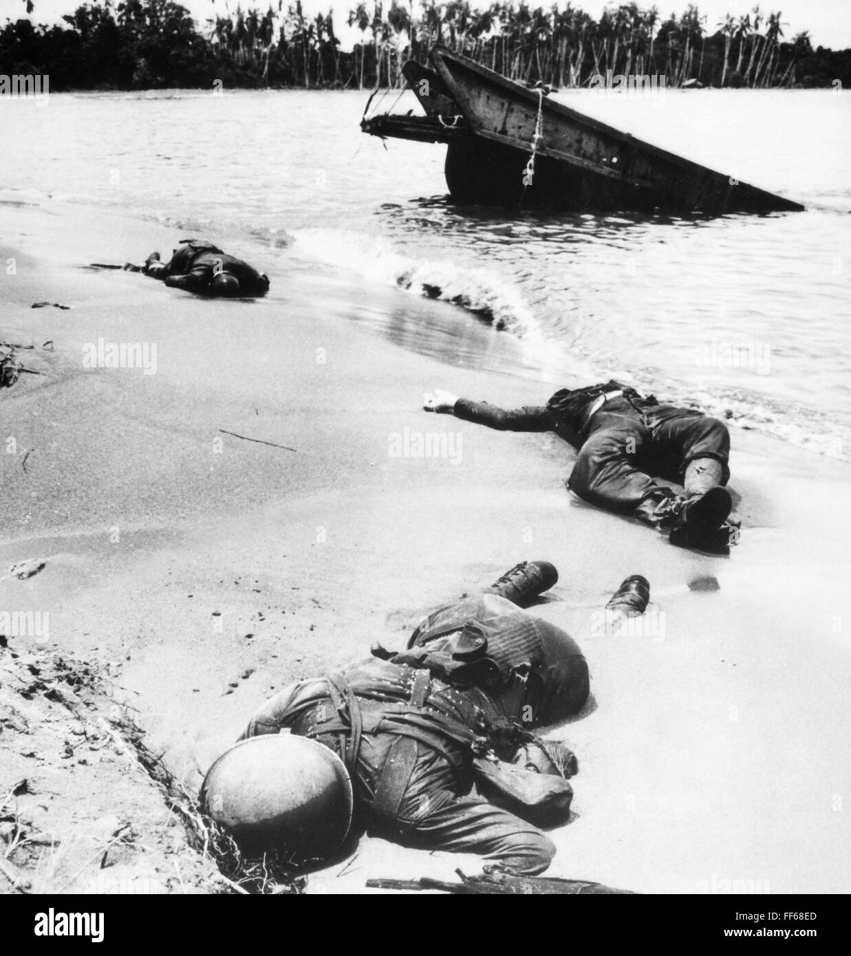 WORLD WAR II: CASUALTIES. /nThe bodies of American soldiers on the ...