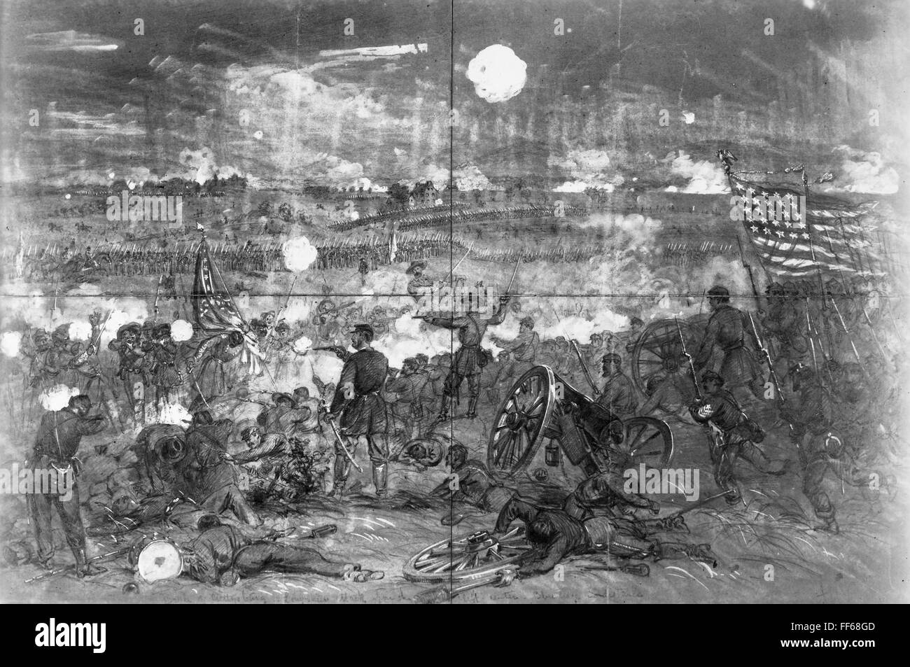 CIVIL WAR GETTYSBURG. /nMajor General Edward Pickett's charge