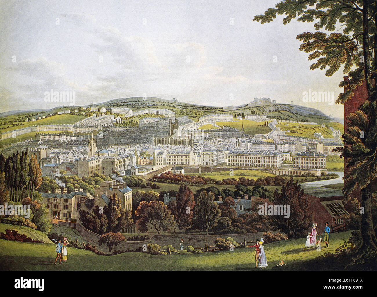 ENGLAND: BATH. /nAn 18th century civic scheme of Bath, England, by John Wood Stock Photo - Alamy