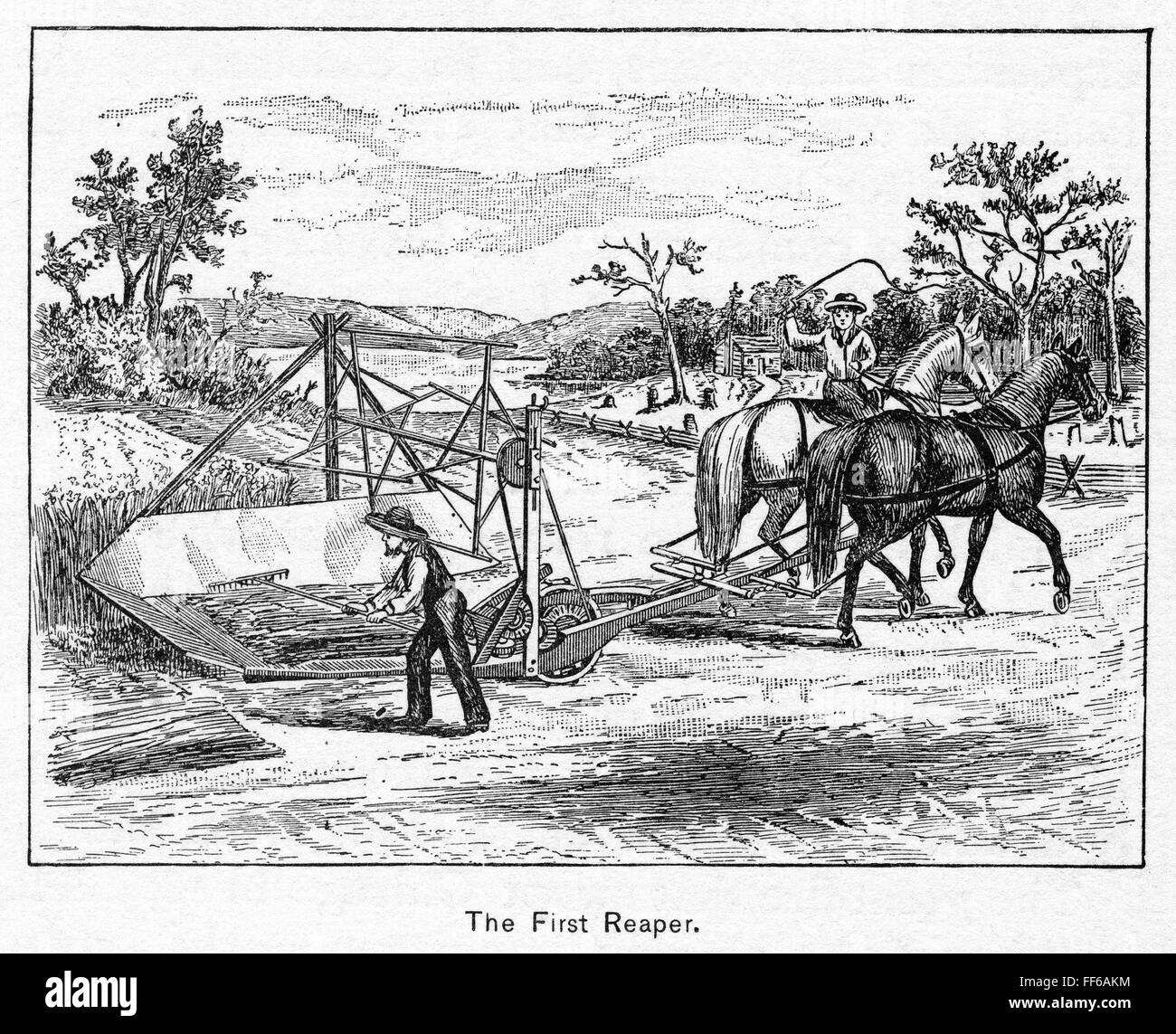 McCORMICK'S REAPER, 1834. /nCyrus McCormick's first reaping machine