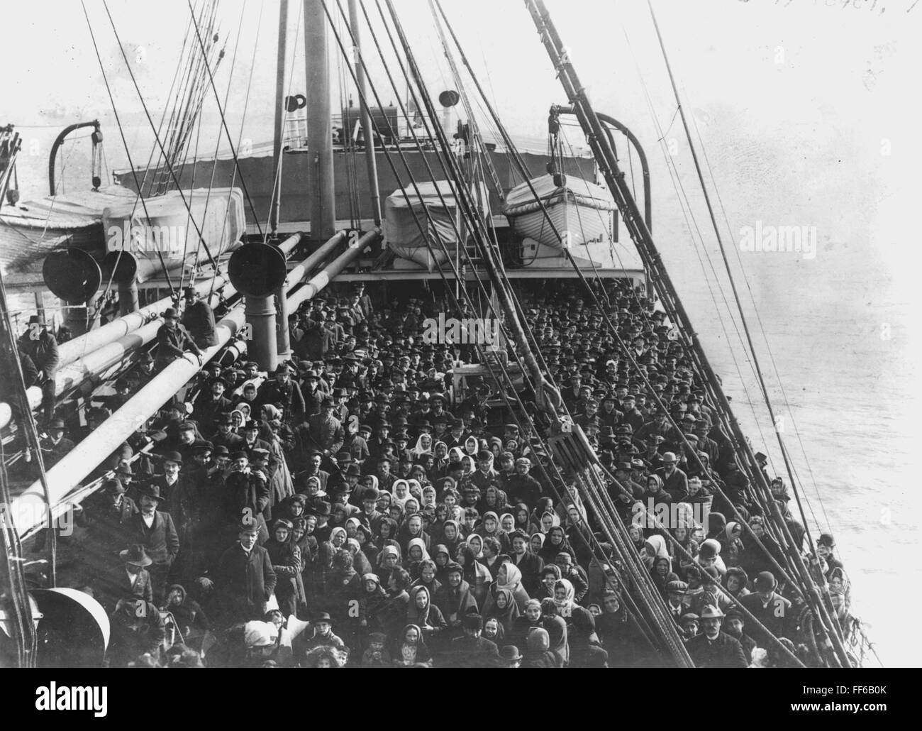 Ss Patris IMMIGRANT SHIP, 1906. /nImmigrants on the 'S.S. Patricia' in New York ...