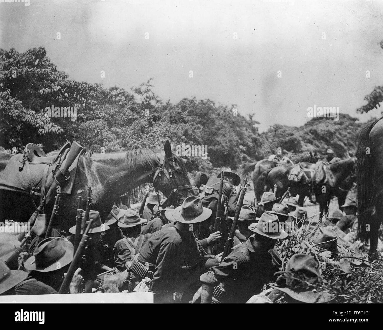 THE SPANISH AMERICAN WAR nSixteenth Infantry Troops In San Juan Creek
