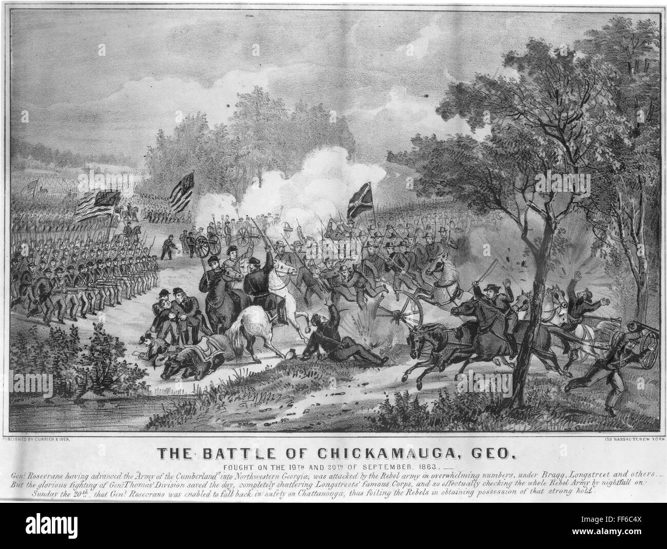 BATTLE OF CHICKAMAUGA, 1863. /nThe Battle of Chickamauga, 1920