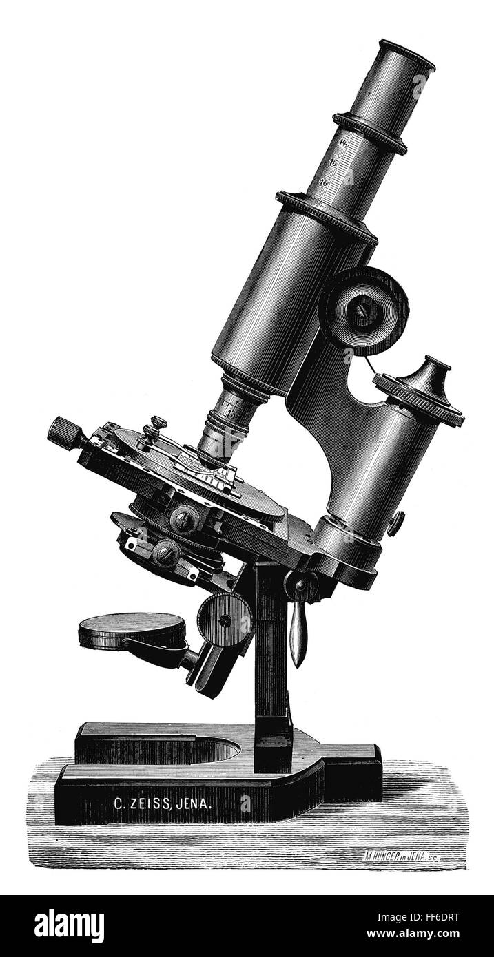 MICROSCOPE, 1889. /nCatalogue cut, German, 1889 Stock Photo - Alamy