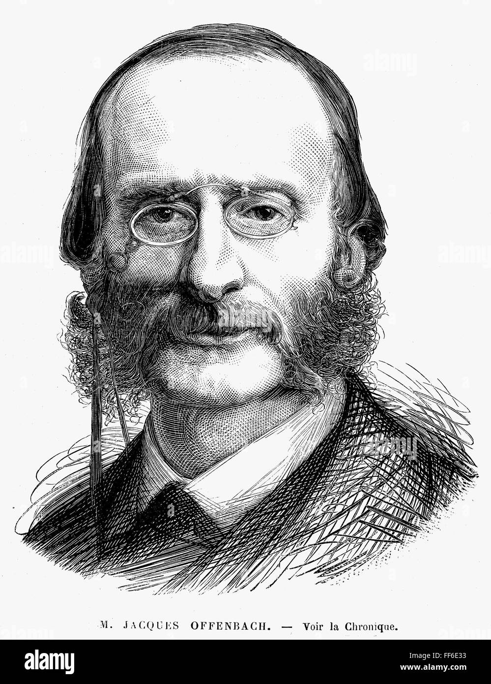 JACQUES OFFENBACH /n(18191880). French composer. Wood engraving